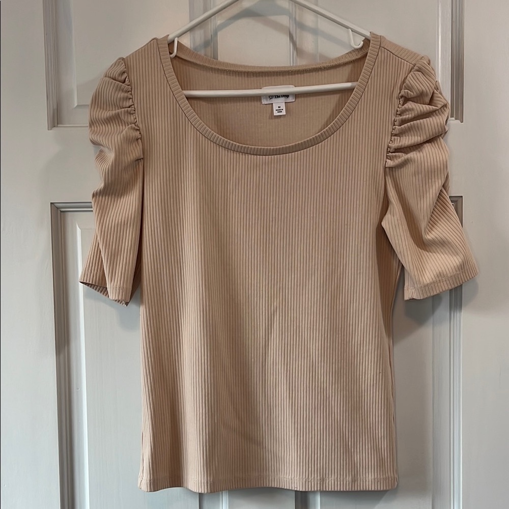sabthefrenchway & The Drop Creme Elbow Length Puff Sleeve - Size Medium
